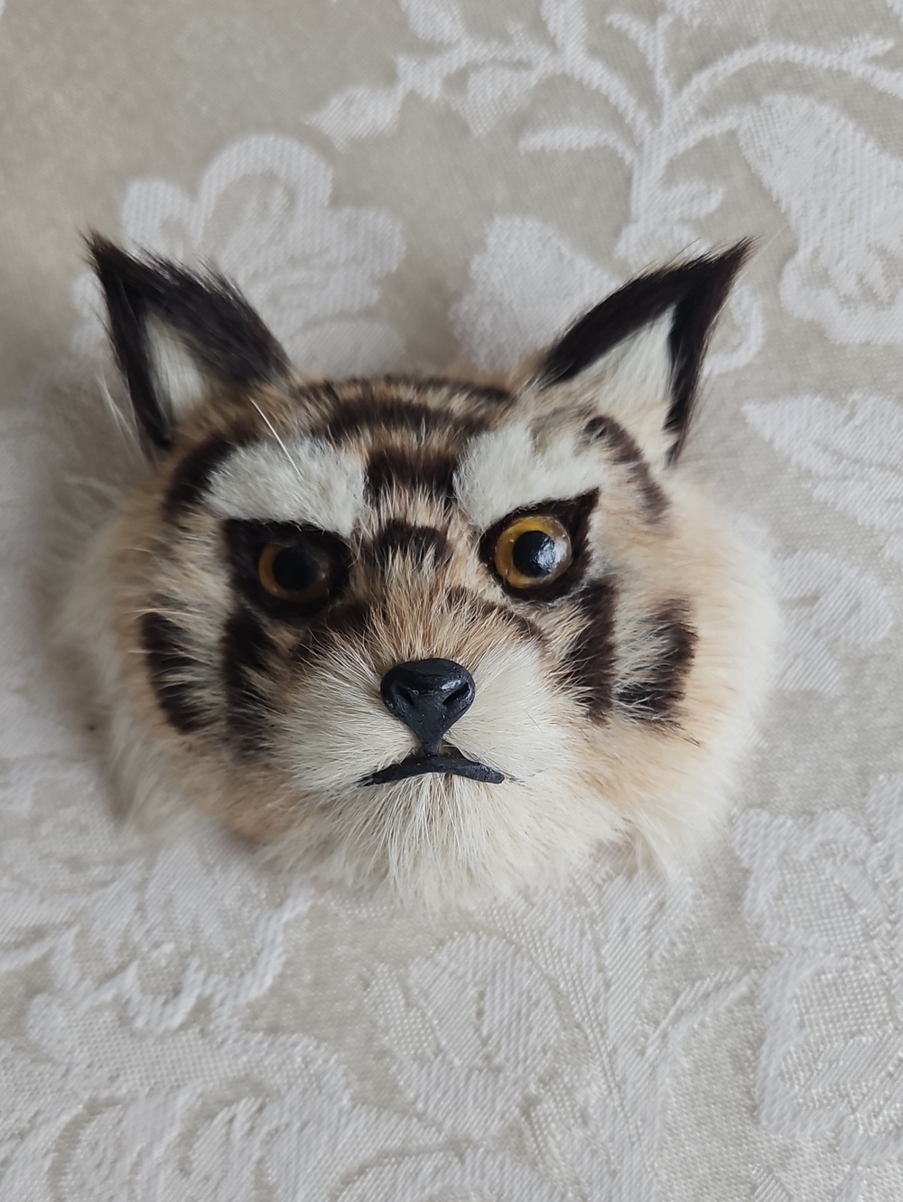 Vintage Faux Fur Tiger Brooch